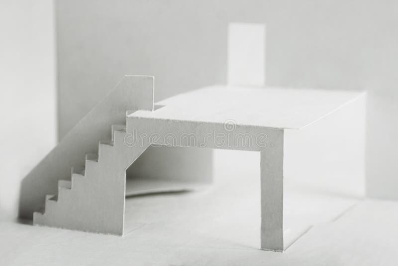 Paper cutout elements of building royalty free stock image