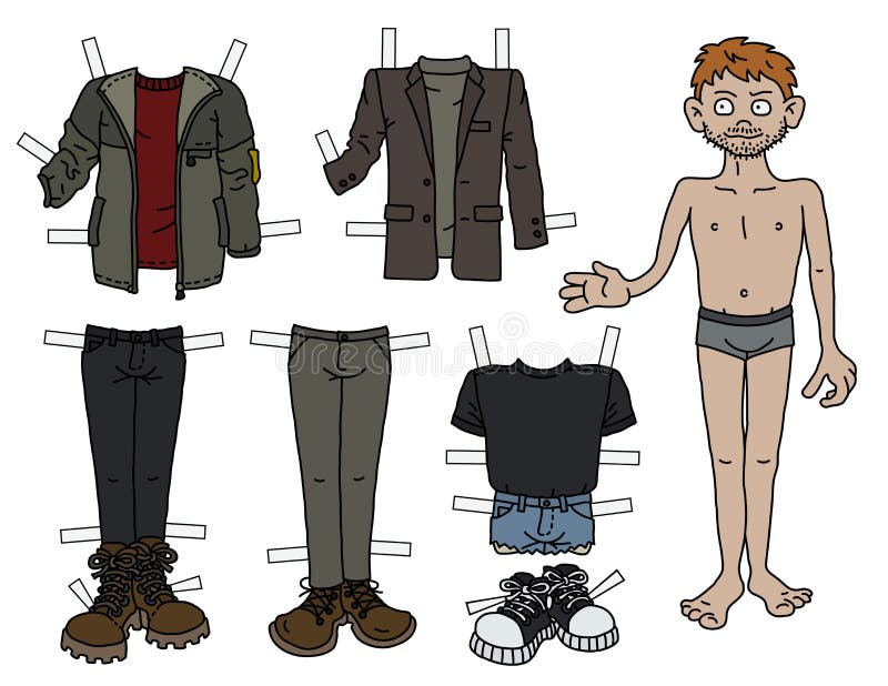 Boy Paper Doll Stock Illustrations 718 Boy Paper Doll Stock