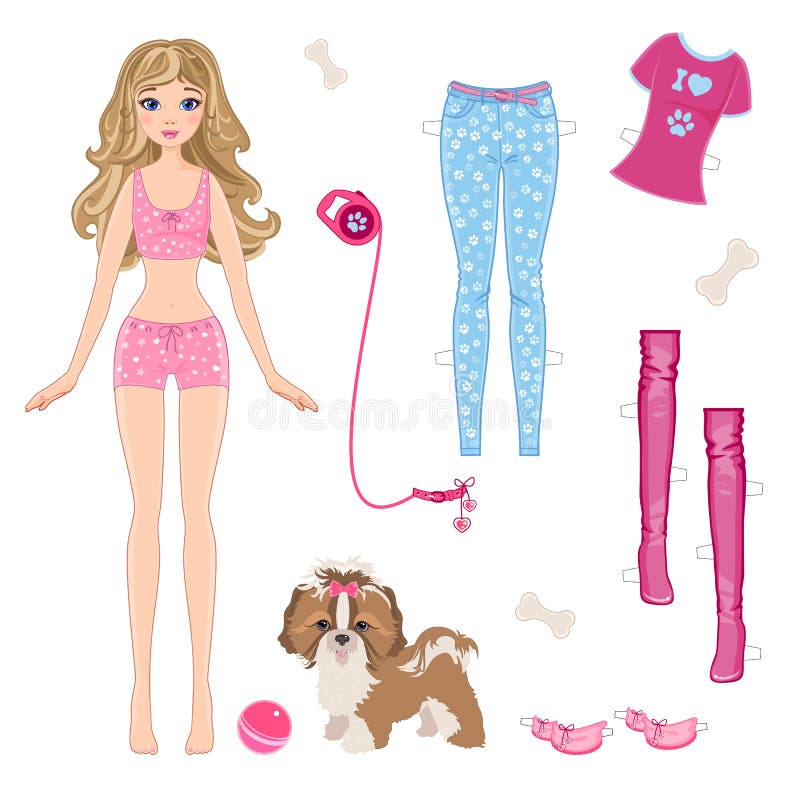Paper Doll Dog Stock Illustrations – 129 Paper Doll Dog Stock  Illustrations, Vectors & Clipart - Dreamstime