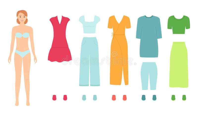paper-doll-with-fashion-clothes-for-different-events-vector