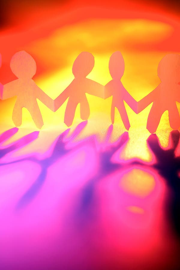 Paper Doll Cut Outs stock photo. Image of orange, dolls 5449874