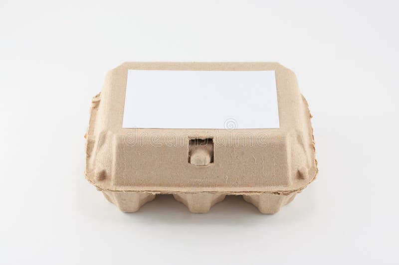 Paper Egg Box Egg Carton on White Background. Stock Image Image of