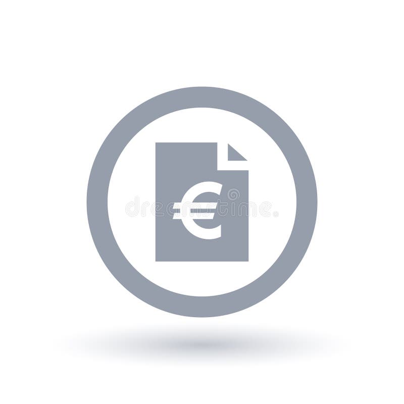 Paper Euro bill icon - European money document symbol vector illustration Paper Euro bill icon - European money document symbol vector illustration