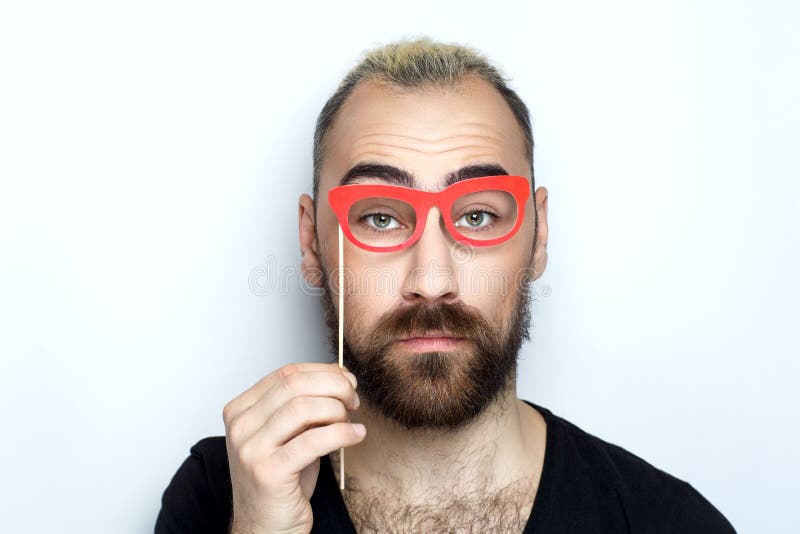 Paper eye glasses stock image. Image of male, fashion - 101371437