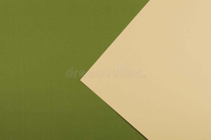 Paper flat composition with green and olive background for text royalty free stock photos