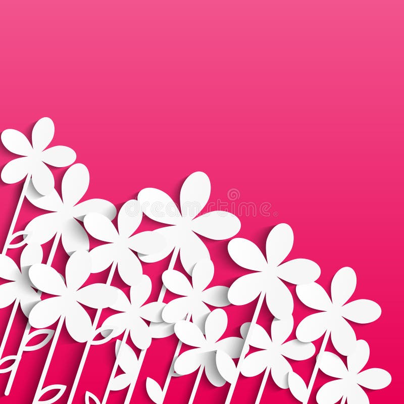 Paper Cut Floral Background Stock Vector Illustration of nature