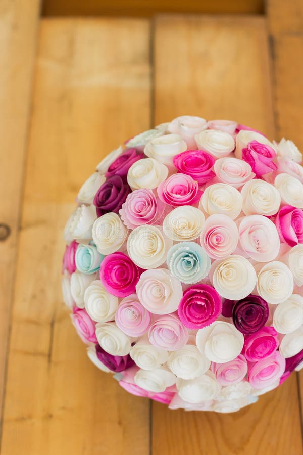 Paper flowers ball stock image. Image of color, flora 57075535