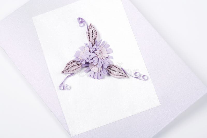 Paper Flowers Wedding Invitation Stock Photo Image of clear, card