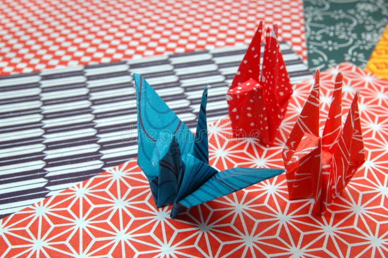 Paper folding stock image