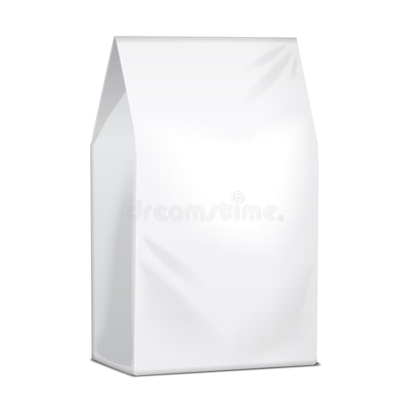 50 Count - White Paper Bags for Packing Lunch & Snacks - Blank
