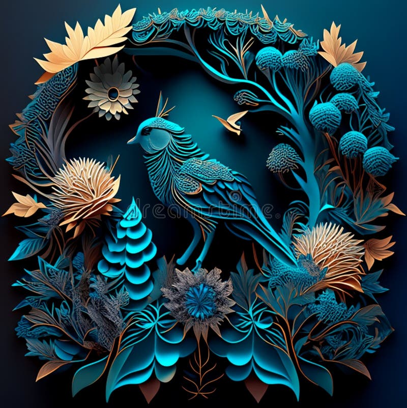 A Colorful parrot from Nature in Quilling Paper Design, an art