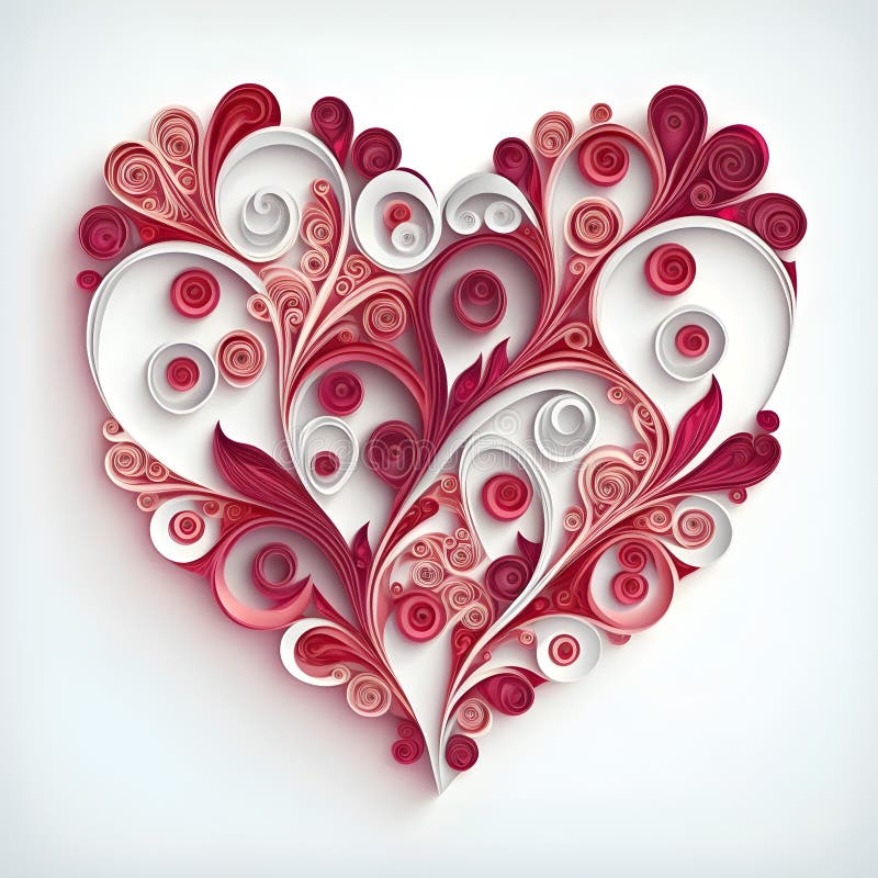 INTRICATE FILIGREE PAPER HEARTS ~ PAPER ONLY~ Valentines