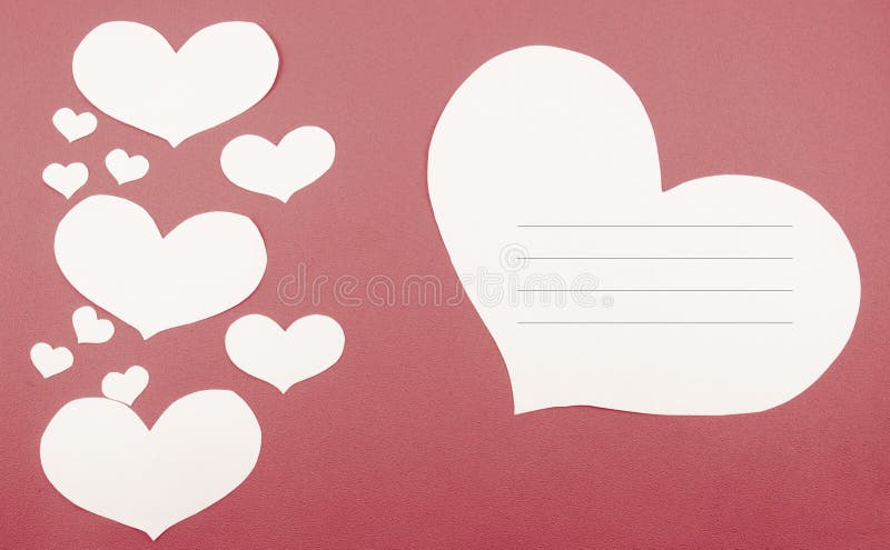 Paper heartson colorful background as greeting cards. Paper heartson colorful background as greeting cards