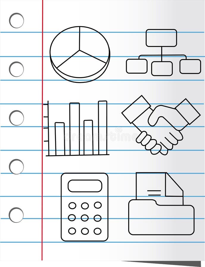 Paper icon set royalty free illustration Paper icon set royalty free illustration