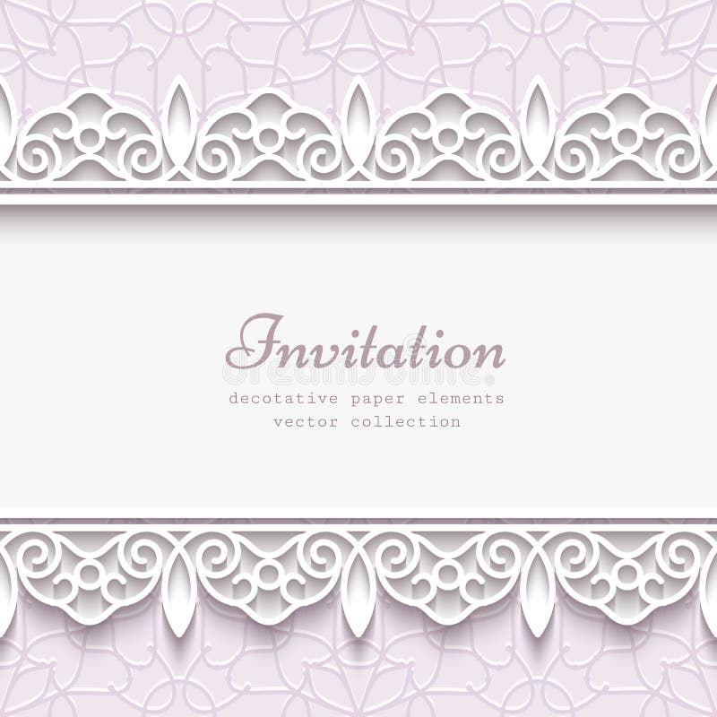 Paper lace border background