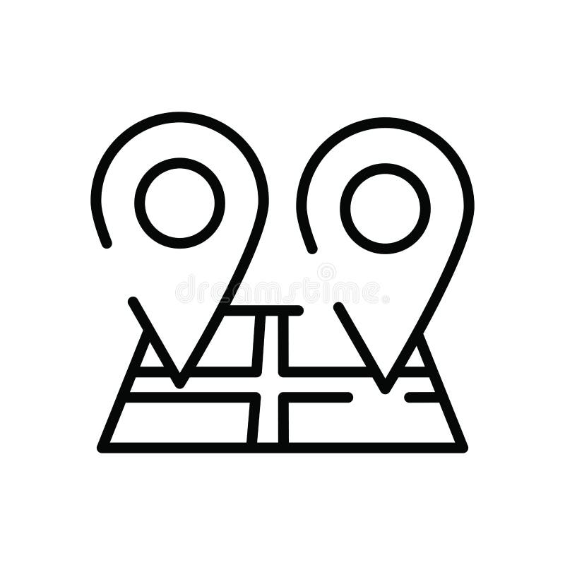 Paper Map Guide with Pins Location Icon Stock Vector Illustration of