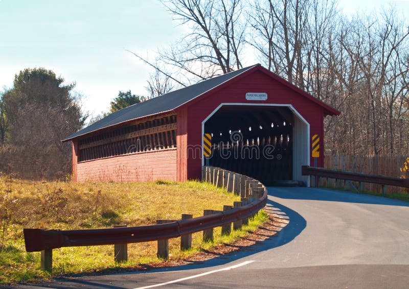 Paper mill covered bridge in vermont
