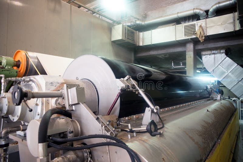 Paper and Pulp Mill Plant Fourdrinier Machine Stock Photo Image of factory, manufacture