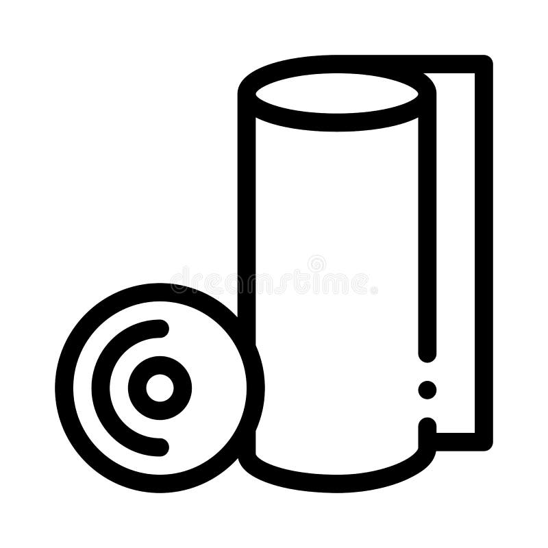 Paper napkin roll icon vector outline illustration