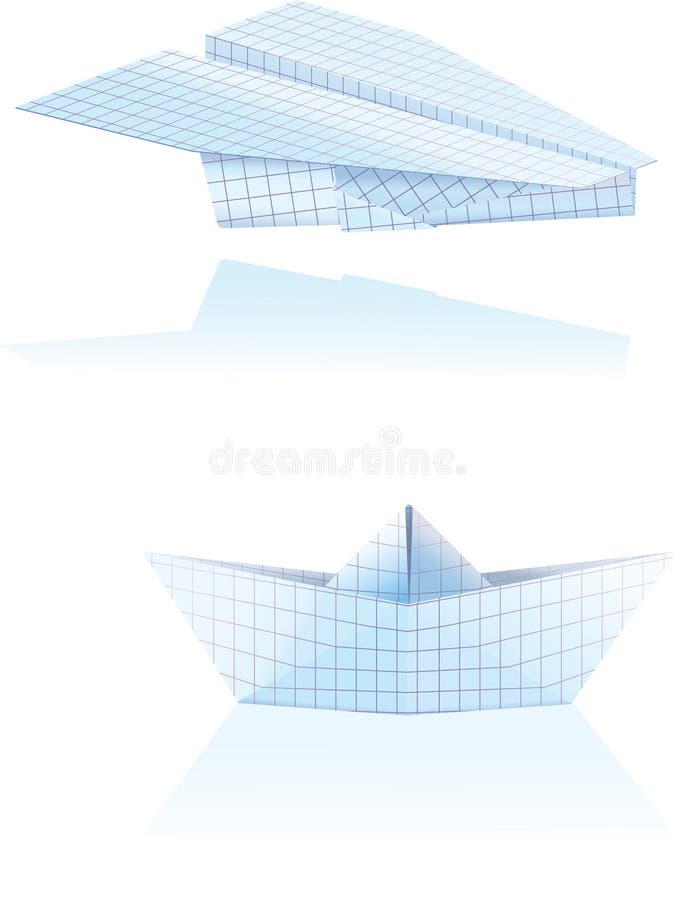 Paper nivå för fartyg stock illustrationer
