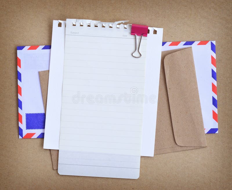 Paper note with envelop