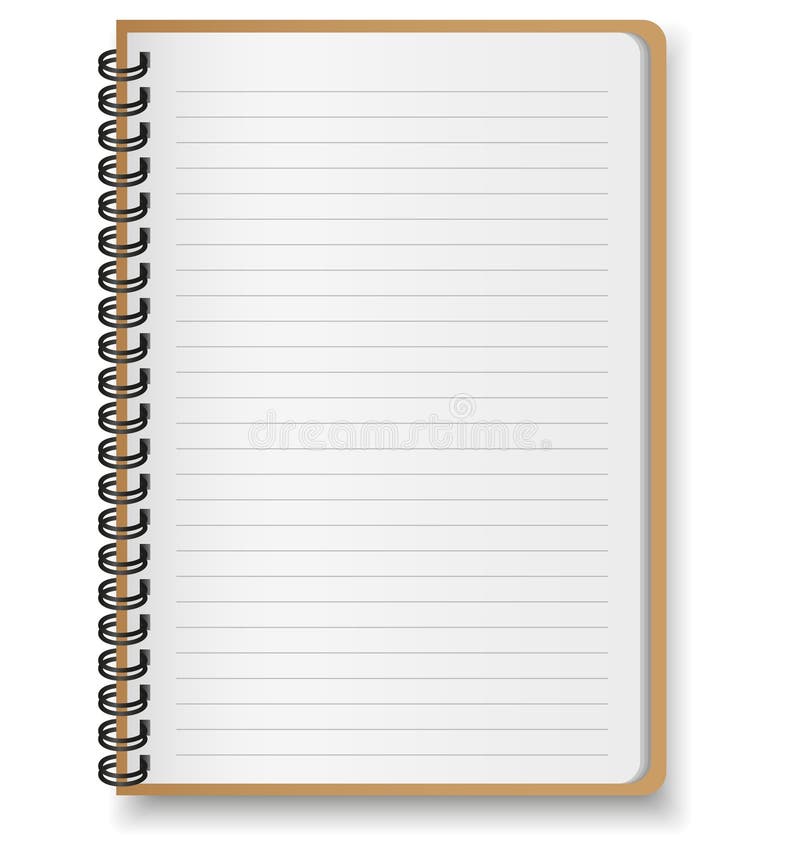 Paper notebook royalty free illustration
