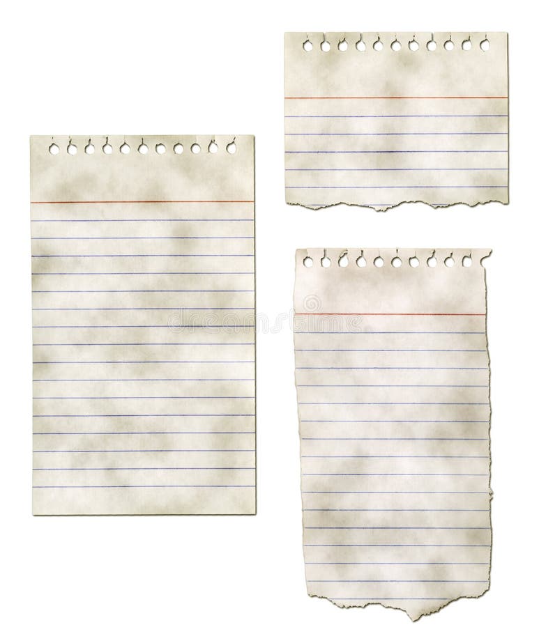 Paper Notepad Collection - Ripped and Dirty royalty free illustration