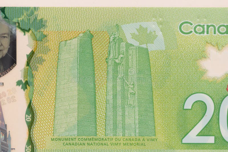 Paper notes from Canada. Dollar. Detail close up shot royalty free stock photography Paper notes from Canada. Dollar. Detail close up shot royalty free stock photography