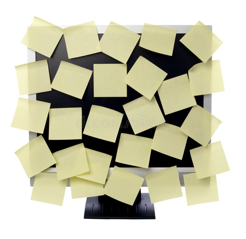 post it notes on computer post it notes on computer