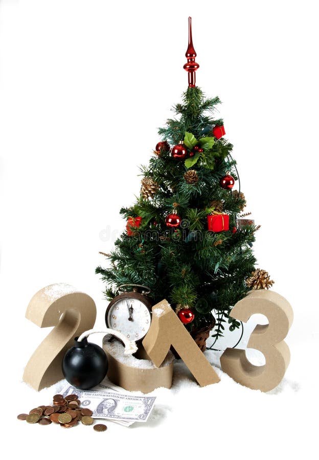 Paper numbers forming 2013 royalty free stock images