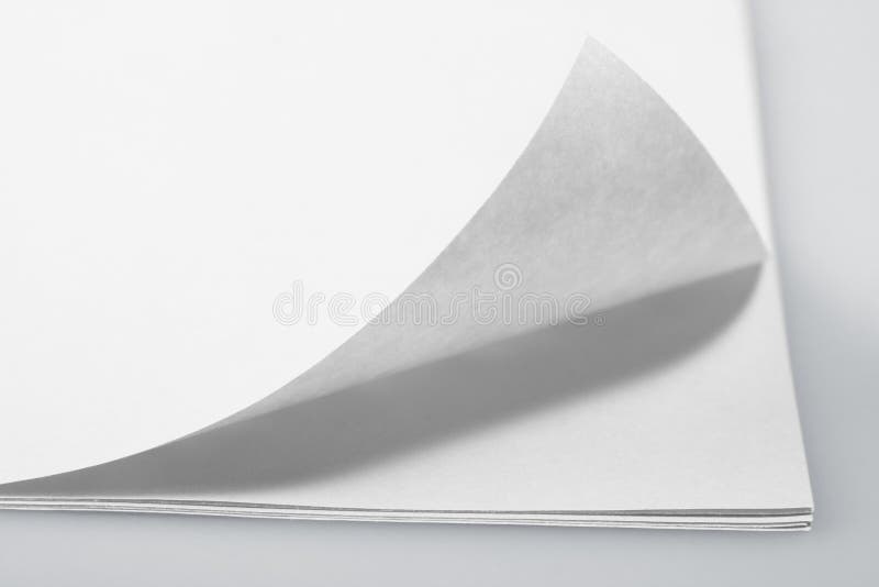 Paper page with curl