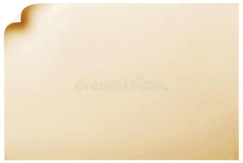 Paper page with curl