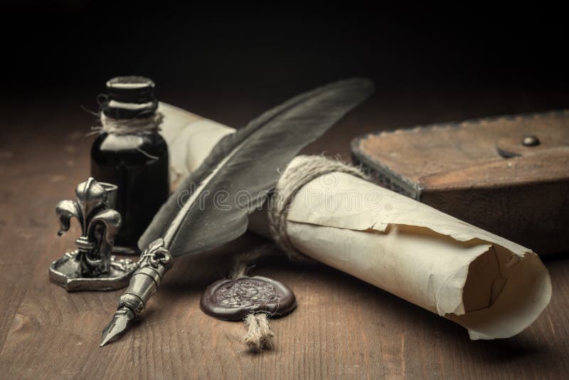 Paper and pen stock image. Image of ancient, design, aged 84248919