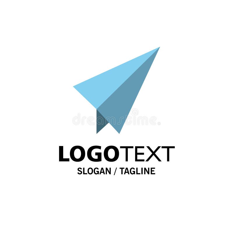 Paper, Paper Plane, Plane Business Logo Template. Flat Color Stock ...