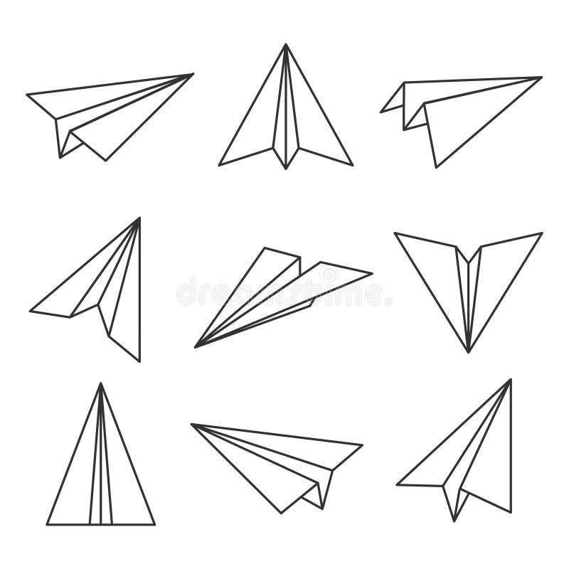 Paper plane outline