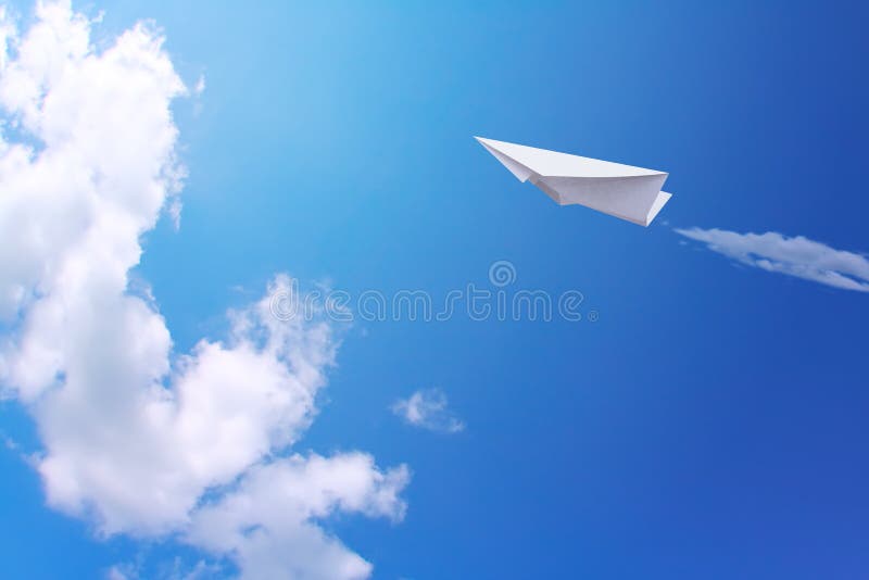 Paper planes in sky royalty free stock photography