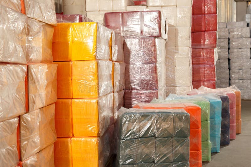 Storehouse boxes stock photo. Image of door, pallets 19074980