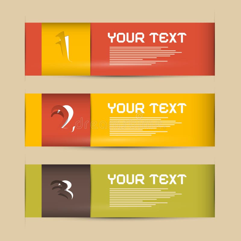 Paper Progress Steps for Tutorial, Infographics stock illustration