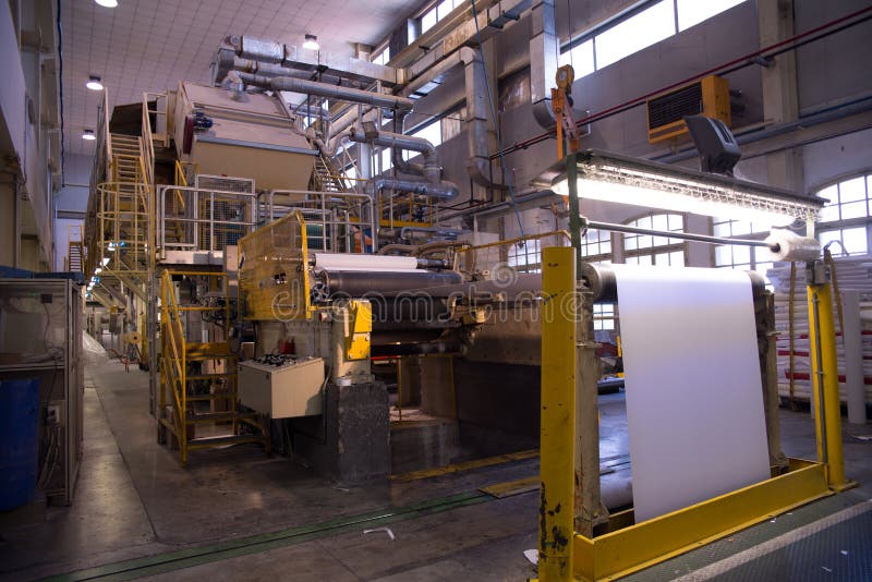 Paper and pulp mill - Factory (Finishing Line) stock image