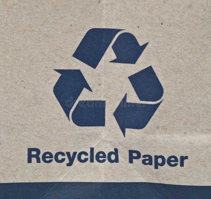 Paper recycled sign