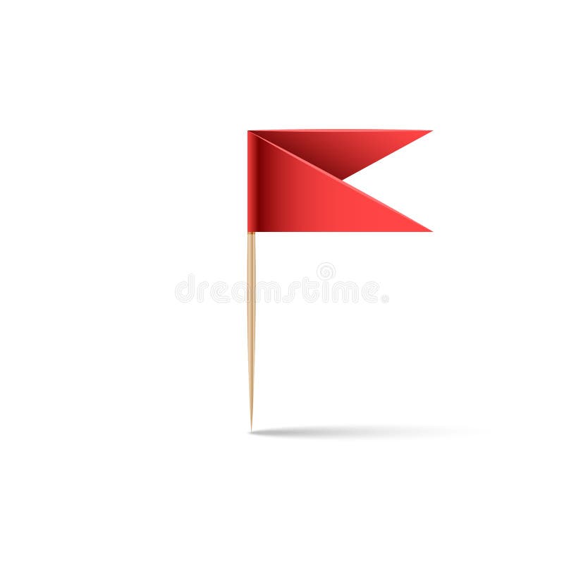 Download Paper Red Flag In The Form Of A Pin On A Wooden Stick With ...