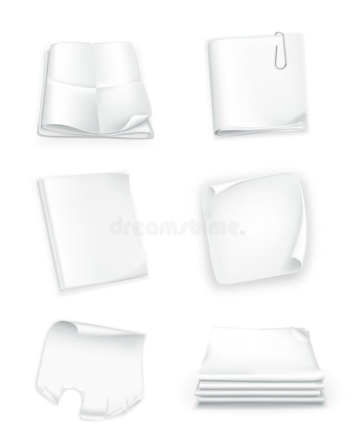 Paper set royalty free illustration Paper set royalty free illustration