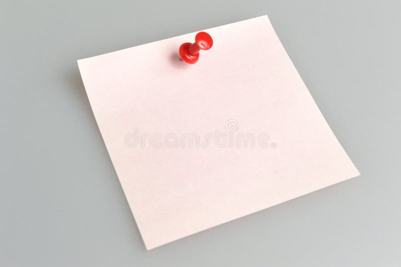 Paper sheet attached with office button on gray royalty free stock images