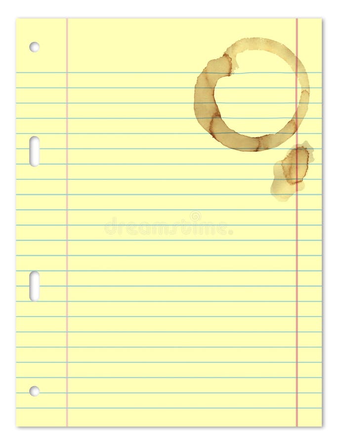 Paper Sheet with Coffee Stain Stock Illustration Illustration of