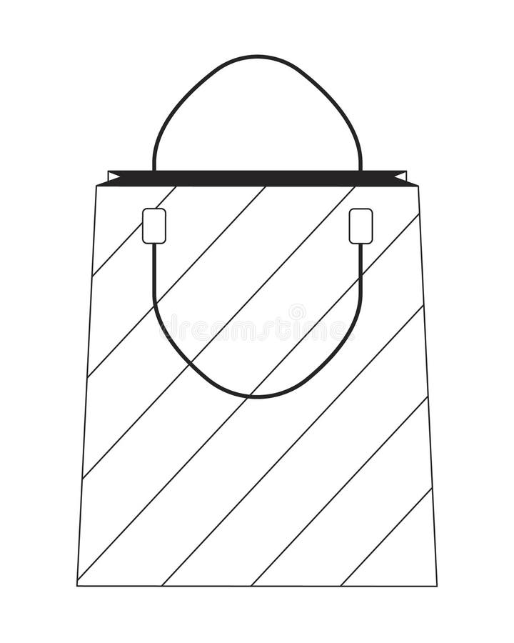 Shopping bag icon. Simple outline style. Paper bag line symbol. Shop, cart,  store, online, purchase, buy, retail, vector illustration design on white  background. EPS 10. Stock Vector | Adobe Stock