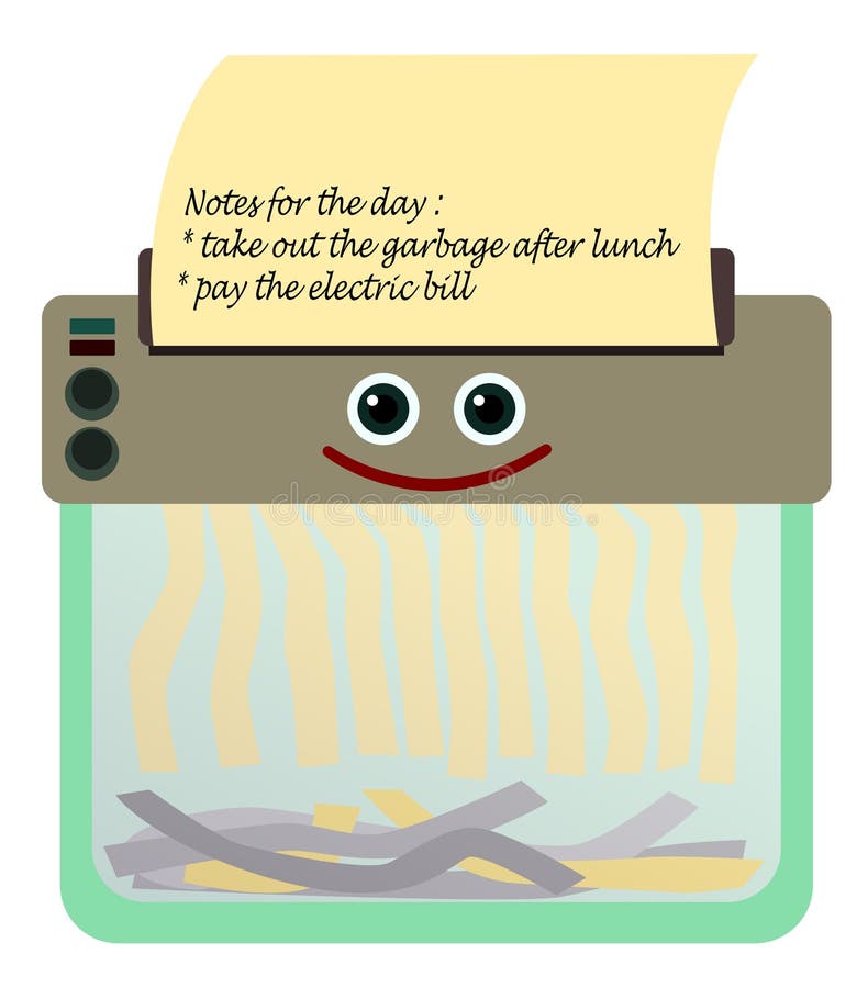 Paper shredder stock illustration. Image of safe, paper - 24008261