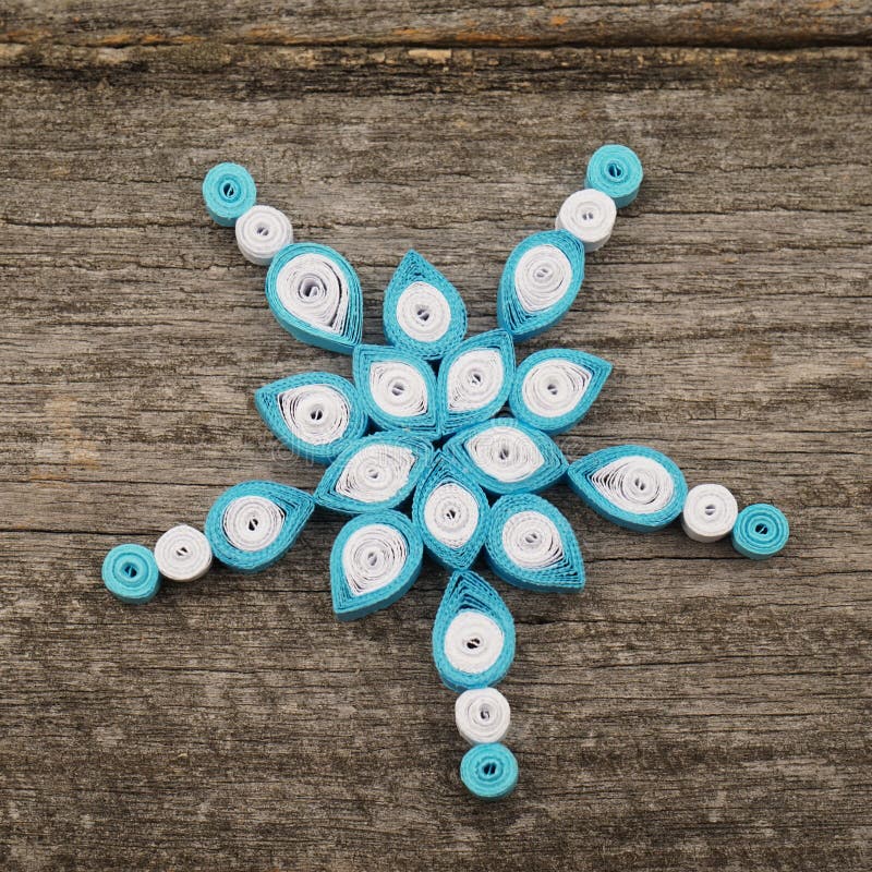 Paper Snowflakes Made with Quilling Technique Stock Photo Image of