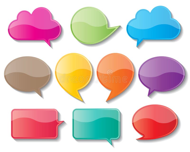 Paper speech bubbles stock vector. Illustration of round 38787529