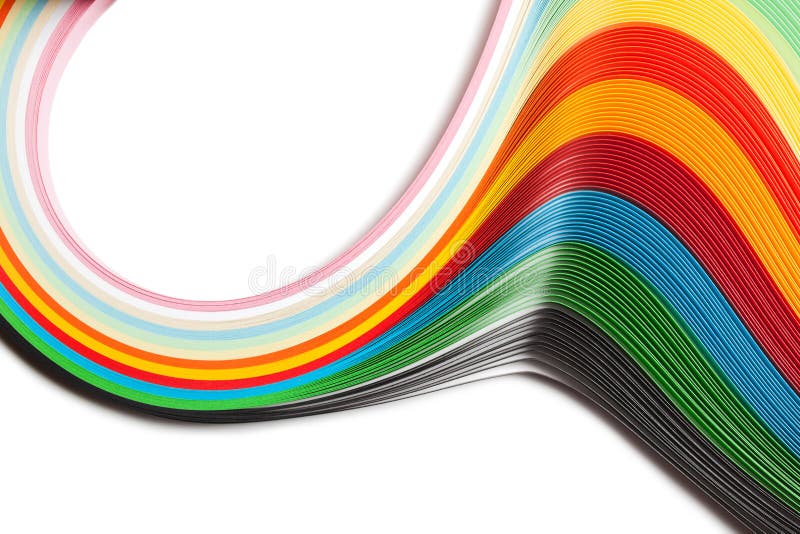 Paper Strips in Rainbow Colors As Colorful Backdrop Stock Photo