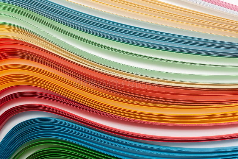 Paper Strips in Rainbow Colors As Colorful Backdrop Stock Photo